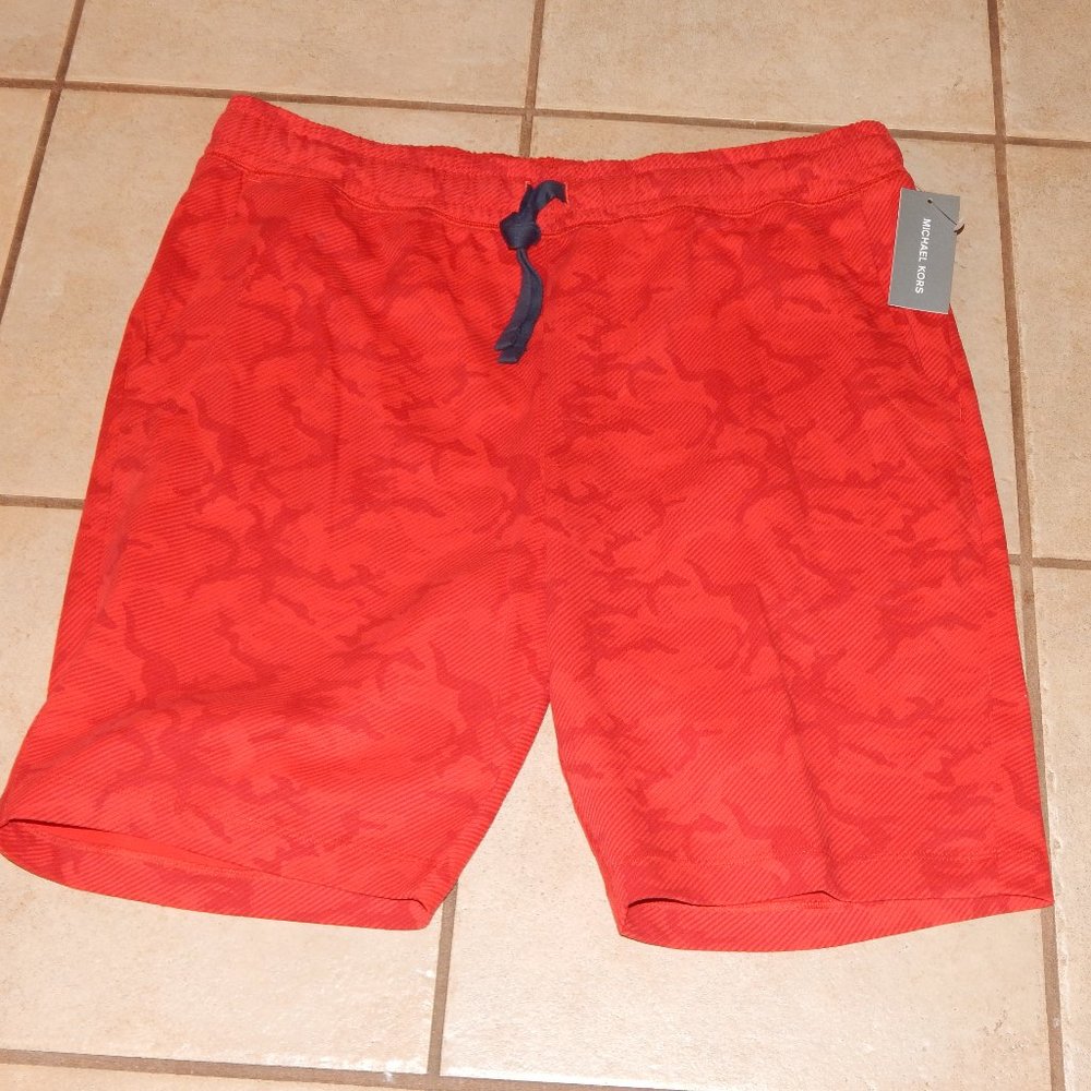 NWT MICHAEL KORS Summer Red Board Shorts L